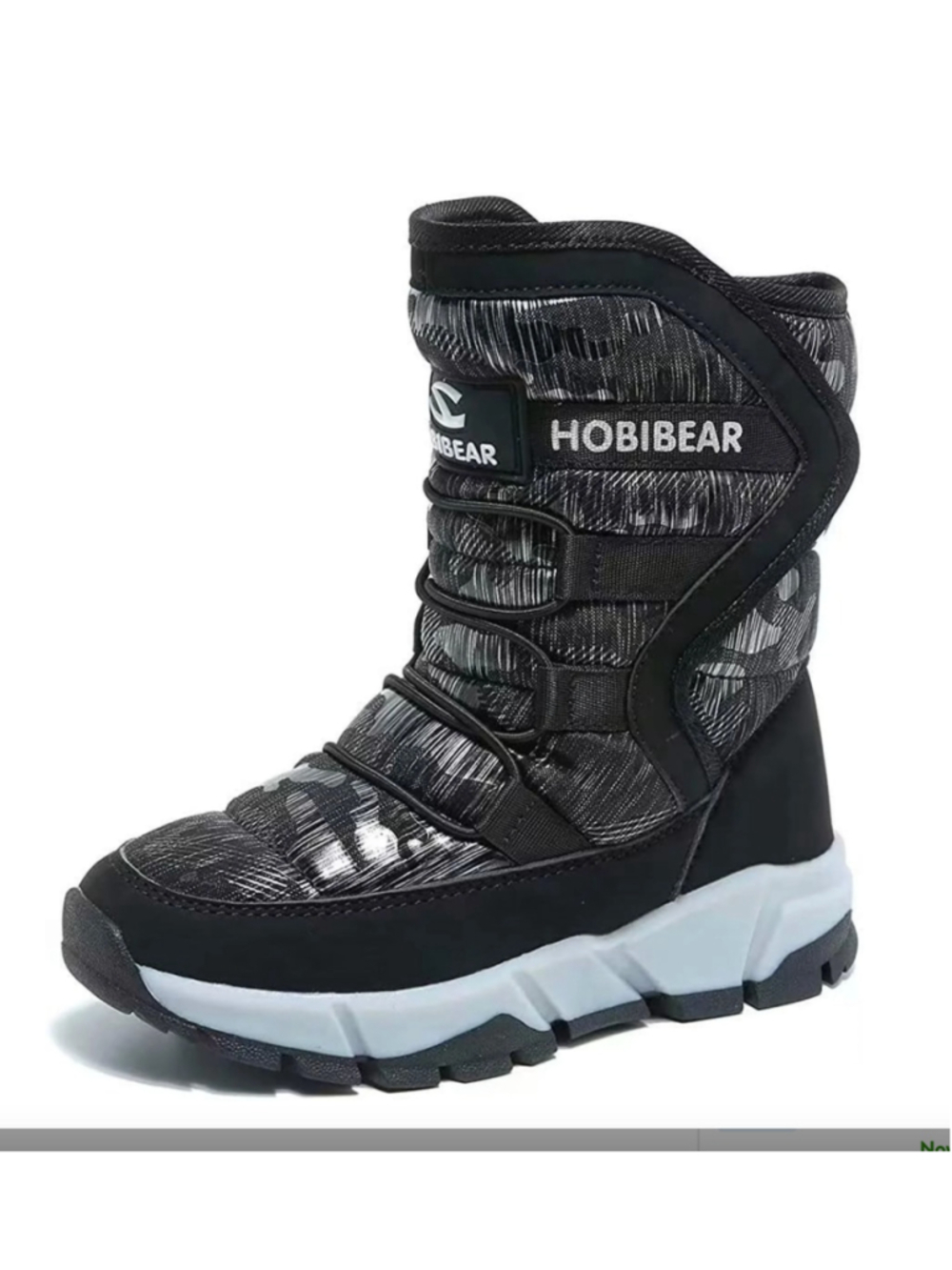 Hobibear Black Silver Lined Winter Boots Size 6.5